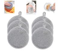 lisetar 6pcs Multipurpose Wire Dishwashing Rags for Wet and Dry, 2024 Newest Wire Dishwashing Cloth, Reusable Pot Cleaner Cleaning Sponge for Kitchen Household (Silver Gray)