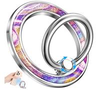 LISEVO Phone Ring Holder Compatible with MagSafe - Magnetic Cell Phone Grip Magnet Removable Finger Ring Grip Stand for Women Girls Cute Girly Kawaii Glitter for iPhone 13 14 15 16 17 Pro Max Plus Air