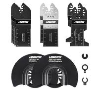 LISGHTJS 13 PCS Oscillating Tool Accessories Universal Wood Metal Oscillating Multitool Quick Release Tool Kits Fit Fein Multimaster, Ryobi, Bosch, Dremel, Rockwell, Makita More