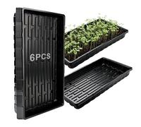 Lishang 6 Pack 54x28x6cm Plastic Plant Seed Trays for Seedlings Without Holes Seedling Tray Growing Trays for Plants Potting Garden Hydroponic