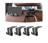 LISHAOWUDI 4Pcs Car Seat Back Double Hook for BYD Seal U 2024, Double Headrest Hooks Purse Holder & Mobile Phone Holder