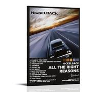 LISHDUNS All The Right Reasons by Nickelback Album Poster Bedroom Living Room Wall Decor Poster Aesthetics Art Deco 24x36inch(60x90cm) Frame-style