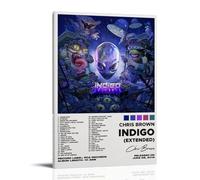 LISHDUNS Indigo by Chris Brown Album Poster Bedroom Living Room Wall Decor Poster Aesthetics Art Deco 08x12inch(20x30cm) Frame-style