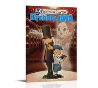 LISHDUNS Professor Layton And The Eternal Diva Movie Poster Bedroom Living Room Wall Decor Poster Aesthetics Art Deco 08x12inch(20x30cm) Frame-style