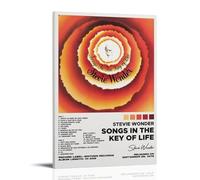 LISHDUNS Songs In The Key Of LIfe by Stevie Wonder Album Poster Bedroom Living Room Wall Decor Poster Aesthetics Art Deco 12x18inch(30x45cm) Frame-style