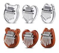 Lisher 6Pack Mini Thumb Piano with 8 Key Finger Piano Portable Pocket Kalimba Piano Cute Shape Mini Finger Piano