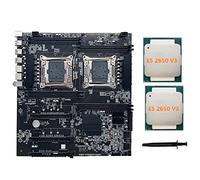 Lisher Dual Socket X99 LGA2011-3 Dual Processor Motherboard Supports DDR4 RECC Memory with 2XE5 2650 V3 Processor + Thermal Grease
