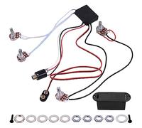 Lisher EQ-B2T EQ Preamp Circuit Electric Coil Accessories for Electric Guitar Plastic+Metal Fit Active Pickup