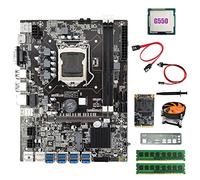 Lisher Mini B75 ETH 8XUSB Motherboard + G550 Processor + 2XDDR3 4GB RAM + 128G SSD + Fan + Cable + B75 Miner B75 Motherboard