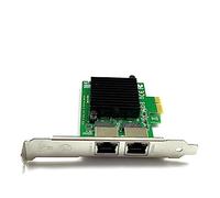 Lisher Network Card Server Control Piece Short Iron Double Port RJ-45 1000Mbps PCI-Express X 4 Gigabit Ethernet Adapter Server Interface Controller Dual Port