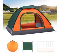 Lishetimig Camping Tent,Automatic 2-3 Man Person Instant Tent,Pop Up Tent, Lightweight, Waterproof, Easy Set Up for Outdoor Camping, Hiking, Mountaineering, Beach, Include Carry Bag (Orange&Green)