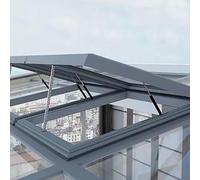 LISHEUK Customizable Electric Skylight Window with Remote Control, Automatic Rain Sensor, Double-Layer Tempered Glass for Hallway/Sun Room/Basement (68x88cm/26.8x34.6in)