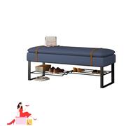 LISHEUK Dark Blue Shoe Rack with Storage Bench 100cm Entryway Seating Stylish Hallway nizer Multifunctional Shoe Storage Perfect for Bedroom and Hall