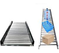 LISHEUK Gravity Conveyor Unpowered Roller Conveyor Slides，for Commercial Truck Trailer, Smooth Movement Warehouses Delivery Unloading Roller(40X200CM)