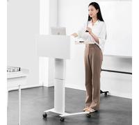 LISHEUK Lecture Pulpit,Floor-Standing Podium Height-Adjustable Lecterns Sit-Stand Podium Stand with Drawers Pulpits for Lecture Halls Classrooms