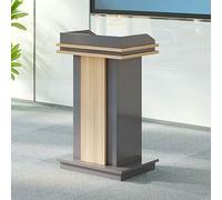 LISHEUK Portable Wooden Lectern Podium Stand - Professional Presentation Pulpit for Churches & Offices Floor-Standing Reception Table Ideal for Events & Meetings