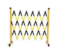 LISHEUK Retractable Fiberglass Reinforced Plastic Expandable Barricade Fence for Safety Construction Black yellow 1.2x4m