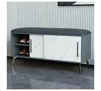 LISHEUK Shoe changing stool, multifunctional wooden stool, soft bag, cushion, shoe stool, can sit on the shoe cabinet, large capacity storage stool, household sofa stool, 70 x 3