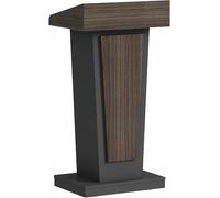 LISHEUK Wood Podium Stand with Wheels, Professional Mobile Lecterns & Podiums with Storage, for Churches, Office, Classroom, Conference, Auditorium