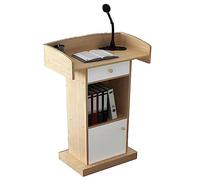 LISHEUK Wooden Podium Stand with Spacious Drawers Pulpit for Churches School Classrooms Hotel Meeting Rooms Versatile Podium for Various Events