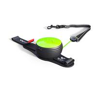 LISHINU 3830061190726 New 2 Original Retractable Dog Lead with Stop Button from 6 kg to 12 kg S Neon Green
