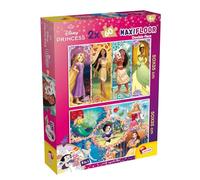 Lisicani - Puzzle DISNEY PRINCESSES Maxifloor - Puzzle 2 x 60 Pieces - Double Sided for Children from 4 years - Scenes to Colour on the Back - Format 50x35 - Creative Activity - Birthday Gift Idea