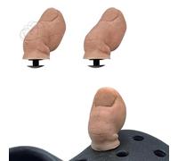 LISINGLINGO 2-Pack Big Toe Shoe Decorations Funny Big Toes Decorations Furry Cute Funny Realistic Toe Shoes Decoration DIY Mini 3D Stereo Toes Accessories for Adults and Children Shoe Decoration