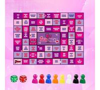 LISINGLINGO Drinking Board Game for Adults Fun Adult Monopoly Board Snakes and Ladders Gift Truth Or Dare Game Icebreaker Party Game Bachelorette Groups Friends & House Parties for 2-8 Players