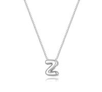 Lisitine Bubble Initial Necklaces Dainty Letter Necklace Cute Name Choker Necklaces for Women Trendy Personalized Pendant Jewelry Gift for Women, L, Brass, No Gemstone