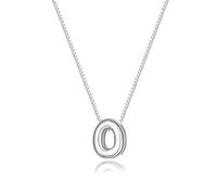 Lisitine Bubble Initial Necklaces Letter Necklace Delicate Silver Plated Silver Cute Name Choker Necklaces for Women Fashion Personalized Jewelry Gift for Women Girls, Large, Brass, No Gemstone
