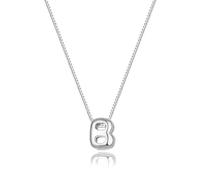 Lisitine Bubble Initial Necklaces Letter Necklace Delicate Silver Plated Silver Cute Name Choker Necklaces for Women Fashion Personalized Jewelry Gift for Women Girls, Large, Brass, No Gemstone