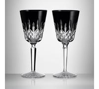 Lismore Black Medium Goblet 11.5 oz Pair