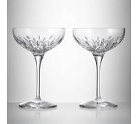 Waterford Crystal Lismore Essence Cut Glass Champagne Saucers, Set of 2, 280ml, Clear