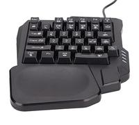 LISND One Handed Gaming Keyboard, Three Colors Backlight Anti Slip Design 35 Keys Gaming Keyboard for Mobile Games for Computer