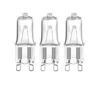 LISOCLU G9 Halogen High Voltage Lamp Bulb 120v 220v 20v 20w 30w 40w 60w 3000k Warm White for Quartz Oven Lamp Wall Lamp(220V 20W/3pcs)