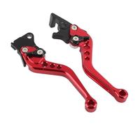 Lisqbkbi Motorcycle Brake Clutch Lever 2Pcs Motorcycle Clutch Brake Handle Drum Lever Modified Horn Adjustable Hand Lever Motorcycle Accessories Aluminum Alloy Brake Clutch Lever(Red)