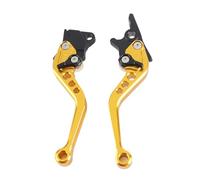 Lisqbkbi Motorcycle Brake Clutch Lever 2Pcs Motorcycle Clutch Brake Handle Drum Lever Modified Horn Adjustable Hand Lever Motorcycle Accessories Aluminum Alloy Brake Clutch Lever(Yellow)