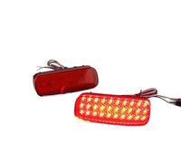 Lisqbkbi Rear Bumper Reflector Light For Fiat For Scudo 2007-up LED Rear Bumper Reflector Lamp Tail Brake Warning Light 6340E66340 E66340E76340 E79659830680(2Piece RED LENS)