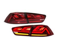LISROEU Assembly Outer Light Compatible With Mitsubishi For Lancer For EVO-X 2008-2021 Brake Reverse Light Dynamic Turn Signal Lights 12V 1 Set Tail Lamp Assembly(Red)