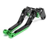 LISROEU Clutch Brake Lever Motorcycle Compatible with for FZ8 2011 2012 2013 2014 2015 Motorcycle CNC Aluminum Brake Clutch Levers Telescopic Folding Handles Levers(Black-Green)