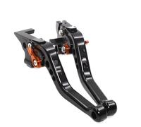 LISROEU Clutch Brake Lever Motorcycle for RS125 1996 1997 1998 1999 2000 2001 2002 2003 2004 2005 Motorcycle Accessories Short Brake Clutch Levers CNC Adjustable Control Lever(Black-Orange)