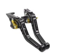 LISROEU Clutch Brake Lever Motorcycle for RS125 1996 1997 1998 1999 2000 2001 2002 2003 2004 2005 Motorcycle Accessories Short Brake Clutch Levers CNC Adjustable Control Lever(Black-Yellow)