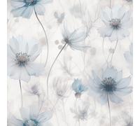 Lissa Flowers Wallpaper Muriva Blue One Size