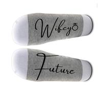 LissiArt97 Future Wifey Socks - Bride To Be Socks - Engagement Gifts - Weddings Socks - Funny Socks Gifts For Future Wifey, Grey, Medium