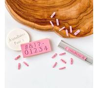LissieLou AlphaBakes Font 1 Large Stamp Tiles Letters on a Bar - Numbers & Symbols