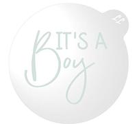 LissieLou It's a Boy Cookie Embosser Baby Shower or Gender Reveal Icing Fondant Stamp - Clear