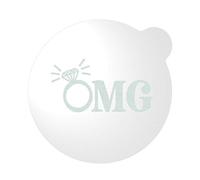 LissieLou OMG Engagment Cookie Embosser Love Engagement Wedding Icing Fondant Stamp - Clear