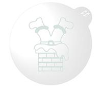 LissieLou Santa's Legs Cookie Embosser Christmas Theme Icing Fondant Stamp - Clear