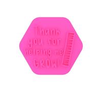 LissieLou Thank You for Helping Me Grow Cookie Stamp Teacher Graduation School Leavers Icing Stamp Fondant Embosser - Light Pink