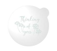 LissieLou Thinking of You with Dandelions Style 3 Cookie Embosser Isolation Love Icing Fondant Stamp - Clear